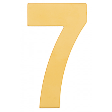 Номер дверной "7" металл золото
